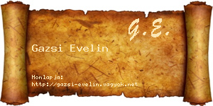 Gazsi Evelin névjegykártya